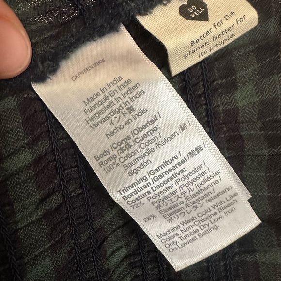 Madewell Lucie Bubble-Sleeve Smocked Peasant Top in Plaid (green/blue) - Picture 5 of 6